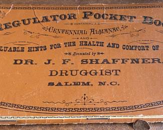 Regulator Pocket Book Premium from Dr. J.F. Shaffner Druggist Salem, N.C.
