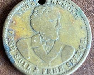 1856 John Fremont Presidential Campaign Token