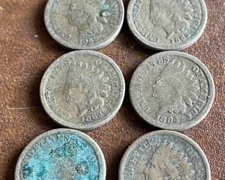 Old Indian Head Pennies (1860's)