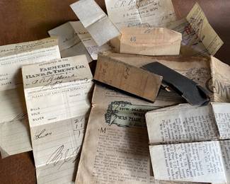 Assorted Local Billheads and Paper Ephemera