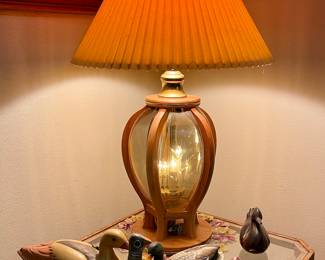 BIRD FIGURINES, MCM LAMP