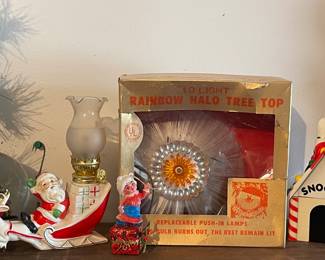 VINTAGE RAINBOW HALO TREE TOPPER IN ORIGINAL BOX