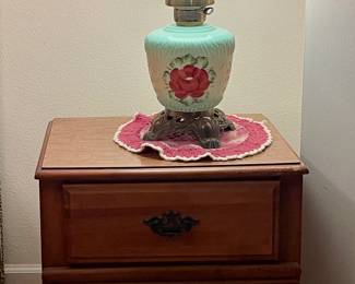 GONE WITH THE WIND LAMP, NIGHTSTAND
