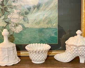 FENTON HOBNAIL MILK GLASS
