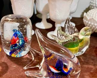 BLOWN GLASS PAPERWEIGHTS
