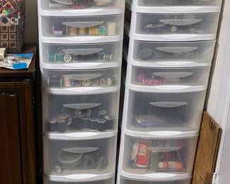 STORAGE ON WHEELS, SEWING AND CRAFT SUPPLIES