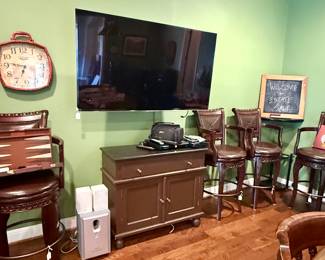 Barstools, TV Barware, games, DVD player
