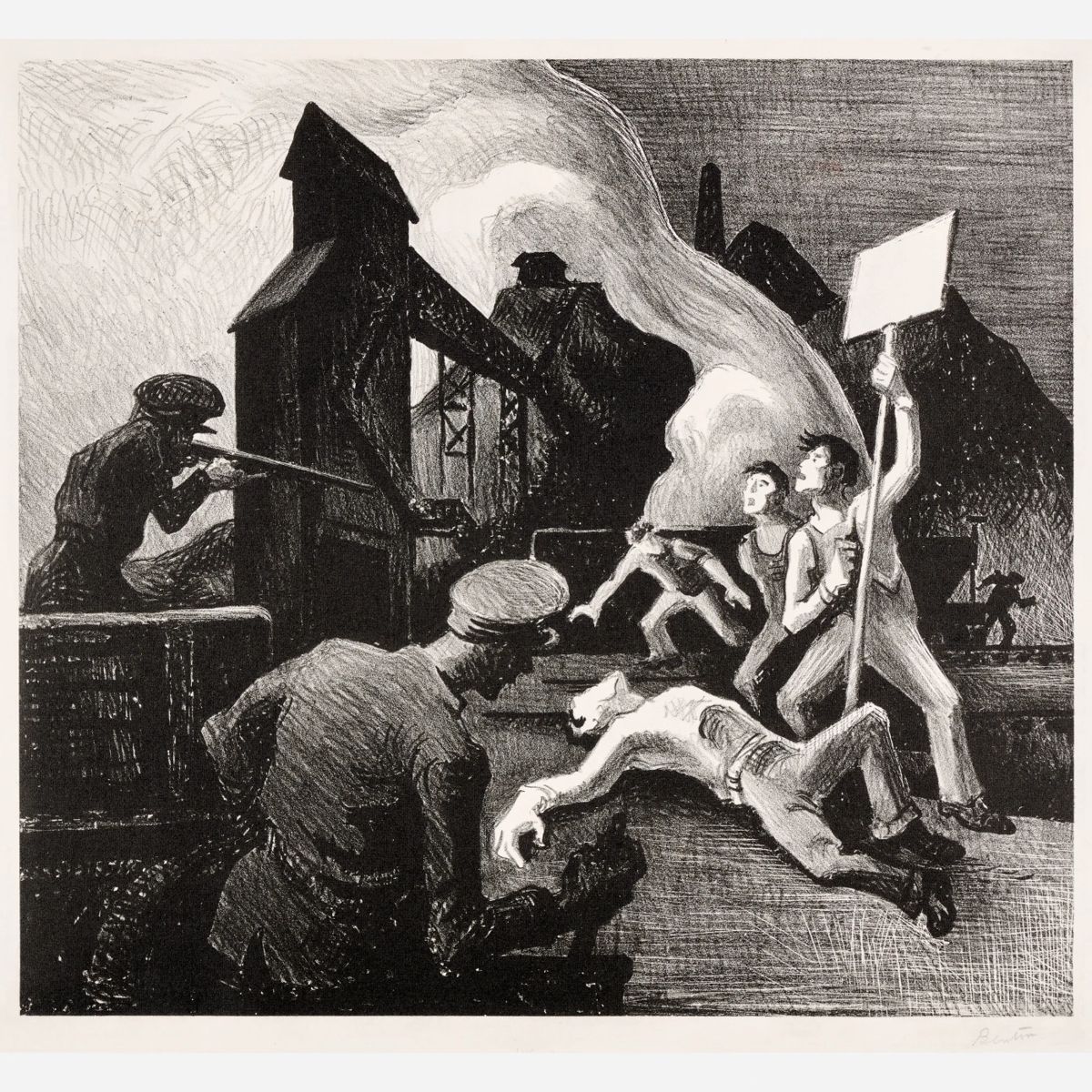 1. Thomas Hart Benton "Strike" Lithograph (1933)