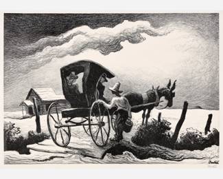 36. Thomas Hart Benton "Gateside Conversation" Lithograph (1946)