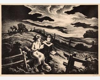 26. Thomas Hart Benton "Letters from Overseas" Lithograph (1943)