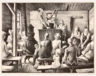 29. Thomas Hart Benton "The Meeting" Lithograph (1941)