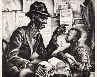 19. Thomas Hart Benton "Instruction" Lithograph (1940)