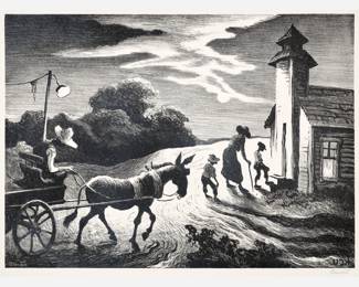 38. Thomas Hart Benton "Prayer Meeting" Lithograph (1949)