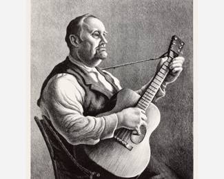 39. Thomas Hart Benton "The Hymn Singer" Lithograph (1950)
