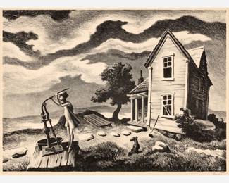 30. Thomas Hart Benton "The Farmer's Daughter" Lithograph (1944)