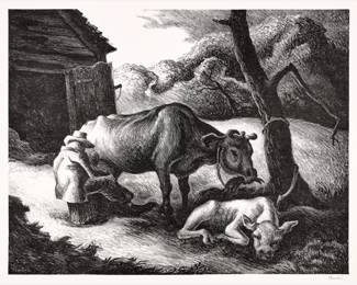 34. Thomas Hart Benton "White Calf" Lithograph (1945)