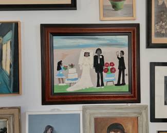 clementine hunter, original (signed and authenticated by CH expert tom whitehead)