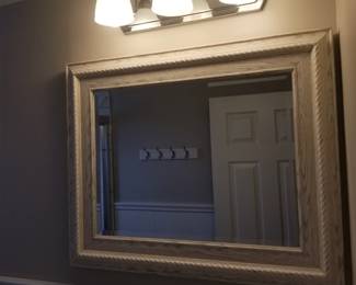 Vanity mirror; vanity lights