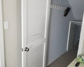 Louvered door
