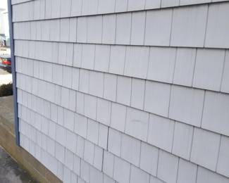 Cedar Impressions siding - gray