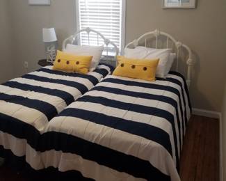 Twin beds - painted metal