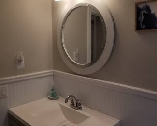 Vanity mirror; vanity lights