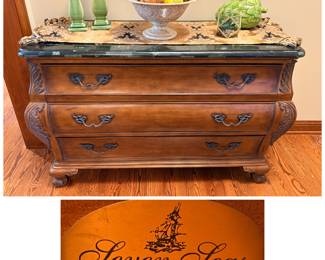 Seven Seas Bombay Chest by Hooker Furniture featuring a faux marble top