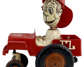 Marx Tin Smokey Litho Wind-Up Fireman Chief Car

