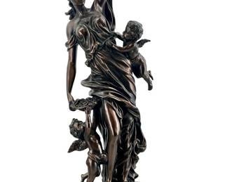 Vintage August Moreau Art Nouveau Resin Sculpture
