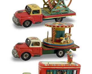 Vintage Tin Nomura TN Circus Truck Toys
