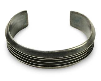 Signed Tom Hawk Sterling Silver Cuff Bracelet
