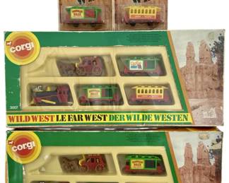 Vintage Corgi Wild West Buffalo Bills Train Cars
