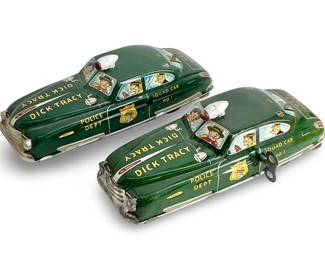 2pc Vintage Marx Tin Dick Tracy Police Cars
