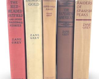 (5) Vintage Zane Grey Books
