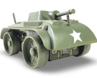 Vintage Marx Tin Plastic Windup Military Tank
