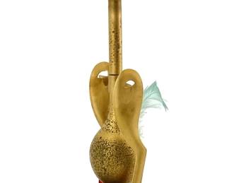 Antique Early Tin Bobbing Einstein Peace Bird
