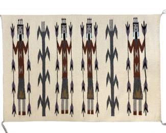 Louise Reed Hand Woven Chinle AZ Yei Rug
