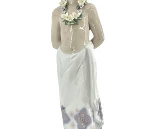 1994 Lladro Porcelain Polynesian Boy Sculpture
