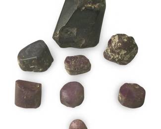 (8) Raw Sri Lanka Ruby and Sapphire Stones
