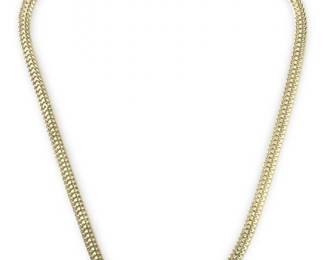 Terrific Sterling Silver Mesh Woven Necklace
