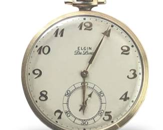 Vintage Elgin DeLuxe 10K Gold Filled Pocket Watch
