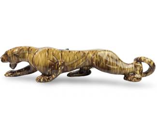 Royal Haeger Crouching Stalking Ceramic Leopard
