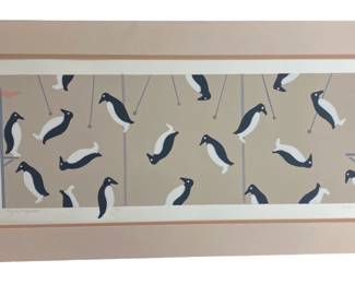 Signed “Flying penguins" Jim Saylor Serigraph
