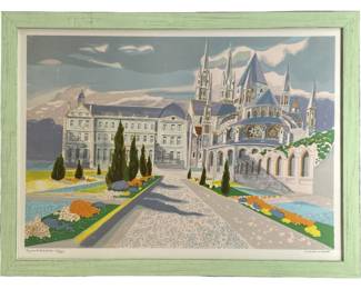 Signed Georges Lambert “Chantrers" Lithograph
