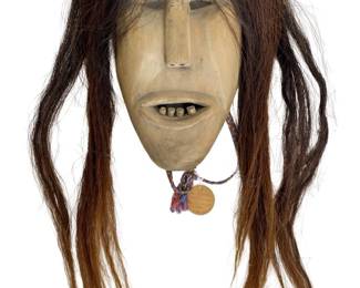 Southern Tepehuan Carved Wooden Mask
