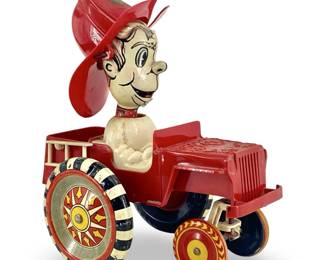 Vintage Marx Wind-up Tin Firetruck Toy
