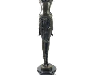 Signed D.H.Chiparus Art Deco Bronze Sculpture
