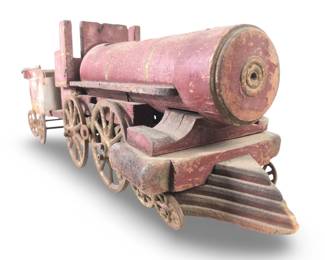 Antique Wood Dayton Hill Climber Locomotive
