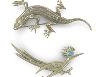 (2pc) Signed J.Ritter Mexico Sterling Silver
