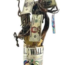 Unique Faux Money Tree Sculpture
